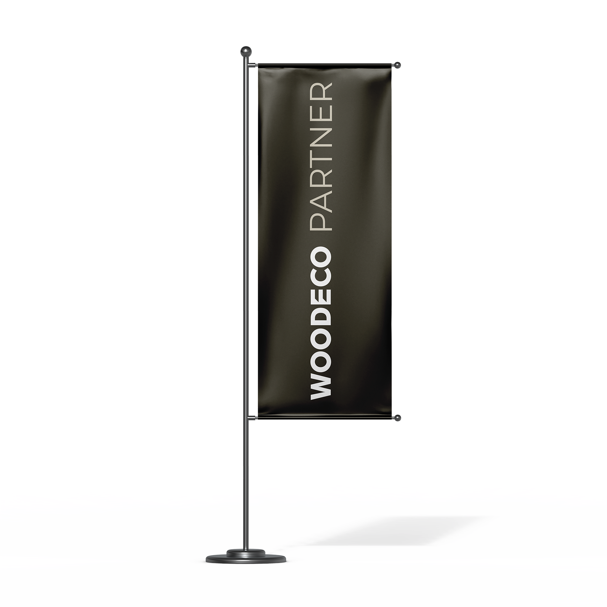 Flaga z logo Woodeco Partner